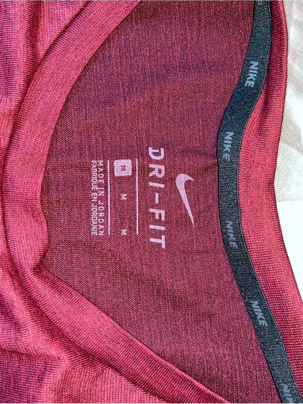 Nike Maroon Short Sleeve Dri-FIT Tee with Large Swoosh